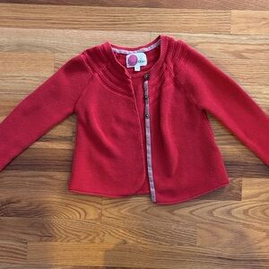 Mini Boden Bright Red Knit Cardigan for Kids